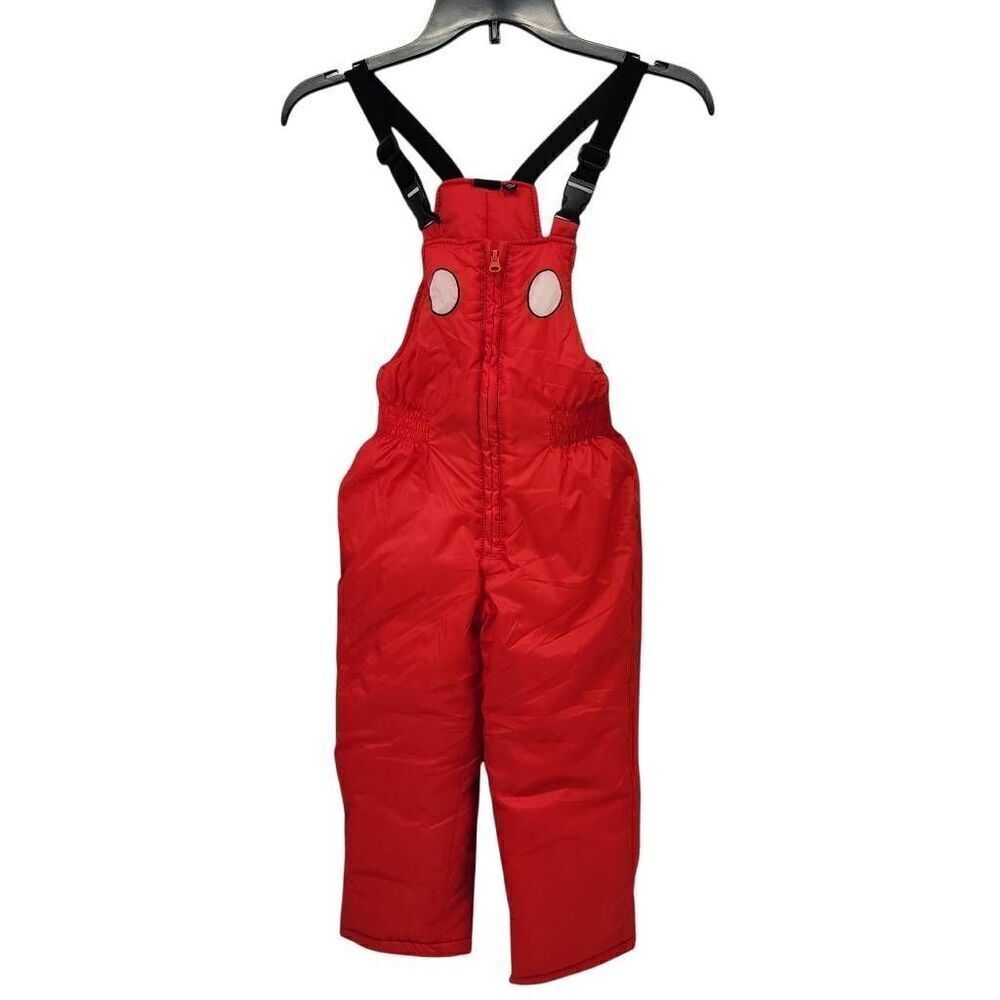 Disney Size 4T Unisex Mickey Mouse Red Snow Bib NWT